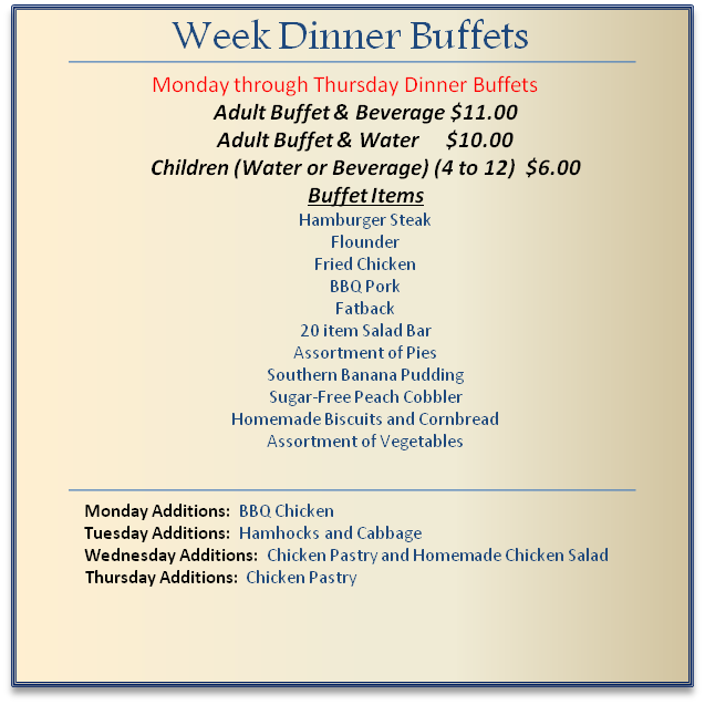 Week Dinner Buffets